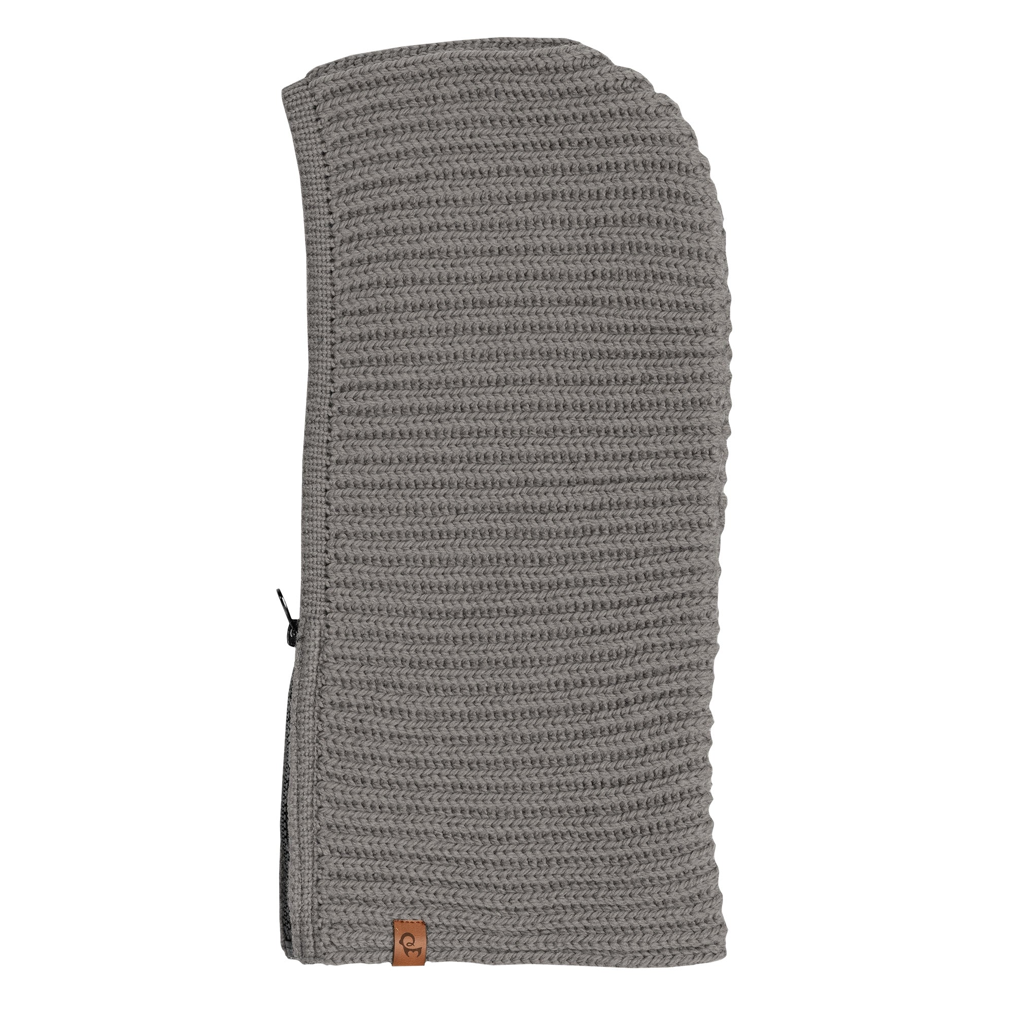 Packshot of women's black merino wool balaclava
