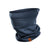A man wearing the menique unisex denim neck gaiter. He is outside, wearing a matching color long sleeve merino top.