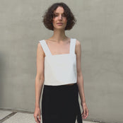 Pinafore Crop Top Amiri