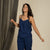 Kim and Dakota Linen Matching Two-Piece Set in Storm Blue color